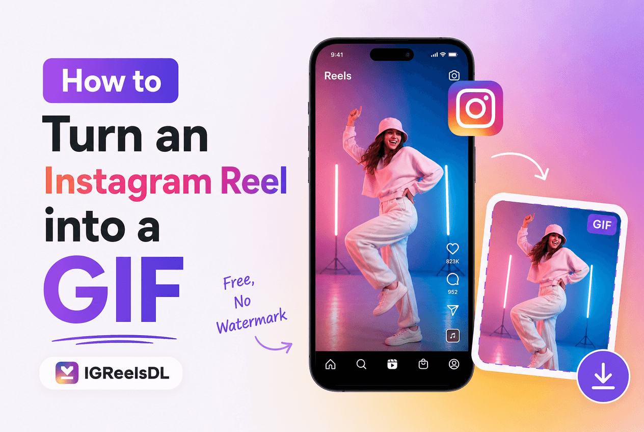 An Instagram Reel being converted into an animated GIF